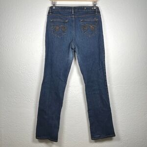 Southpole Jeans Dark Wash Straight Leg Embroidered Pockets Blue